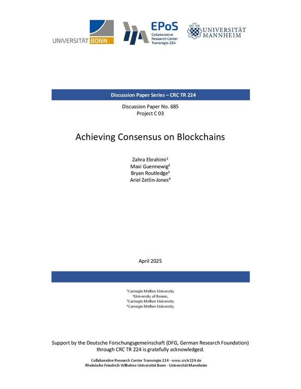 Achieving Consensus on Blockchains