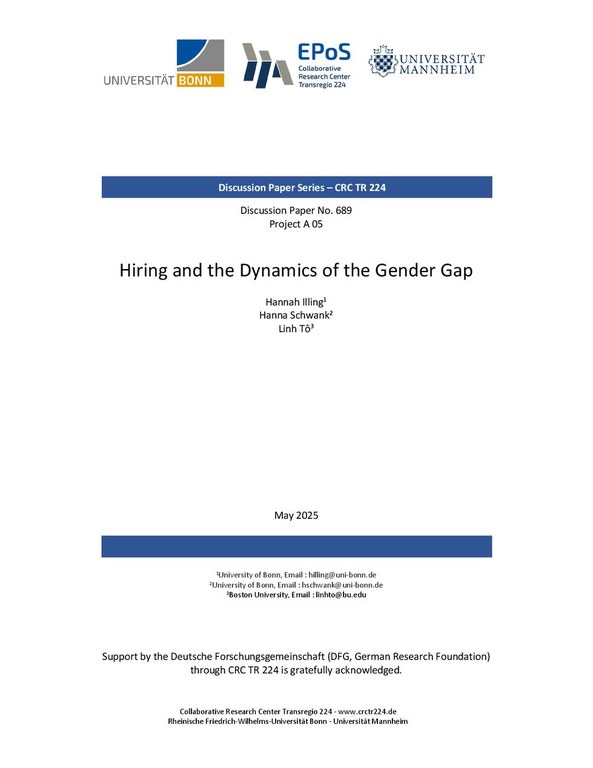 Hiring and the Dynamics of the Gender Gap