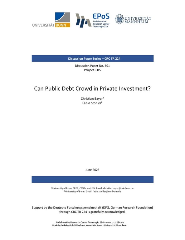 Can Public Debt Crowd in Private Investment?