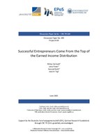 Successful Entrepreneurs Come From the Top of the Earned Income Distribution