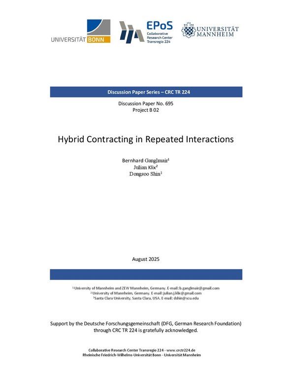 Hybrid Contracting in Repeated Interactions