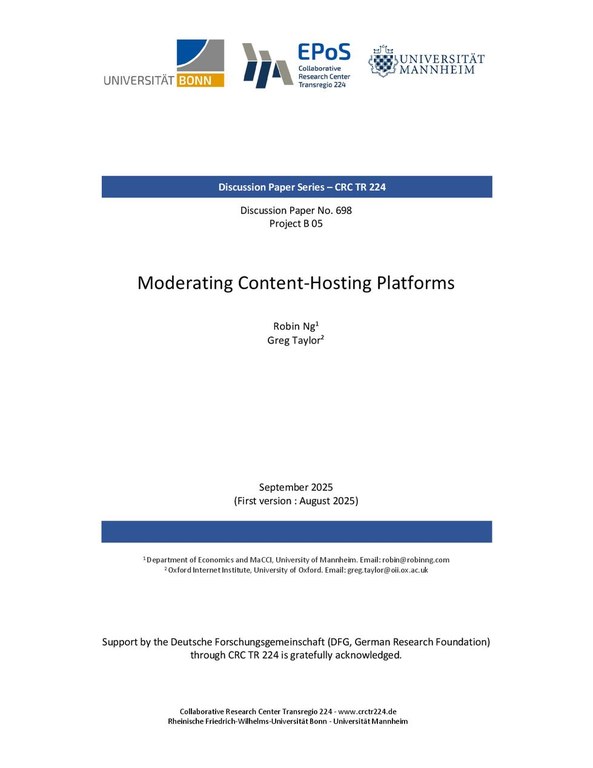 Moderating Content-Hosting Platforms