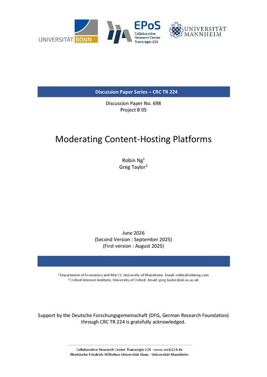 Moderating Content-Hosting Platforms