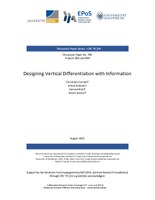 Designing Vertical Differentiation with Information
