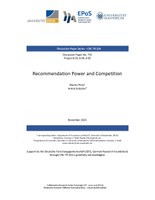 Recommendation Power and Competition