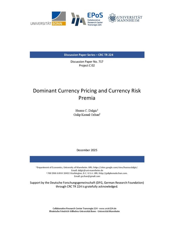 Dominant Currency Pricing and Currency Risk  Premia