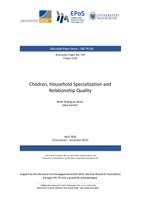 Children, Household Specialization and  Relationship Quality
