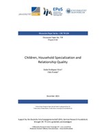 Children, Household Specialization and  Relationship Quality