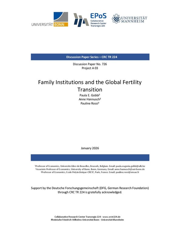Family Institutions and the Global Fertility Transition