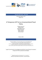 A Temporary VAT Cut as Unconventional Fiscal Policy