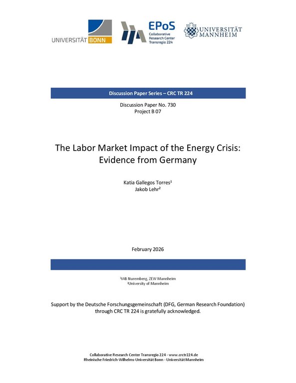 The Labor Market Impact of the Energy Crisis:  Evidence from Germany