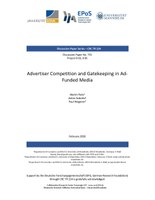 Advertiser Competition and Gatekeeping in Ad Funded Media