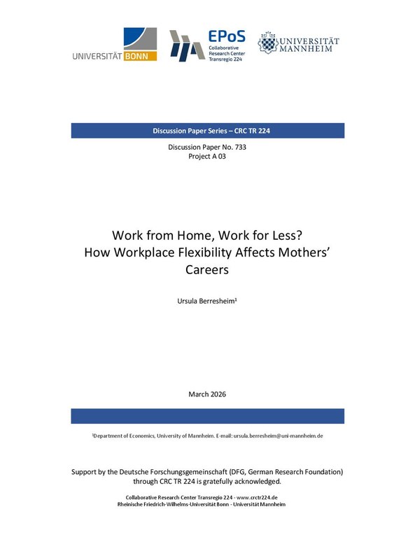 Work from Home, Work for Less?  How Workplace Flexibility Affects Mothers’ Careers