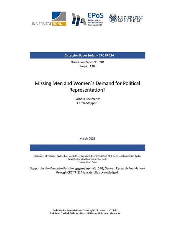 Missing Men and Women’s Demand for Political Representation