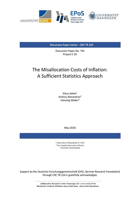 The Misallocation Costs of Inflation: A Sufficient Statistics Approach