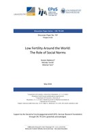 Low Fertility Around the World: The Role of Social Norms