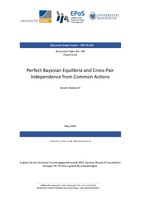 Perfect Bayesian Equilibria and Cross-Pair Independence from Common Actions