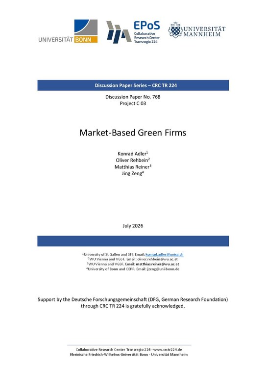 Market-Based Green Firms