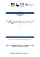Bailing Out Homeowners: Government Aid and Mortgage Default after Natural Disasters