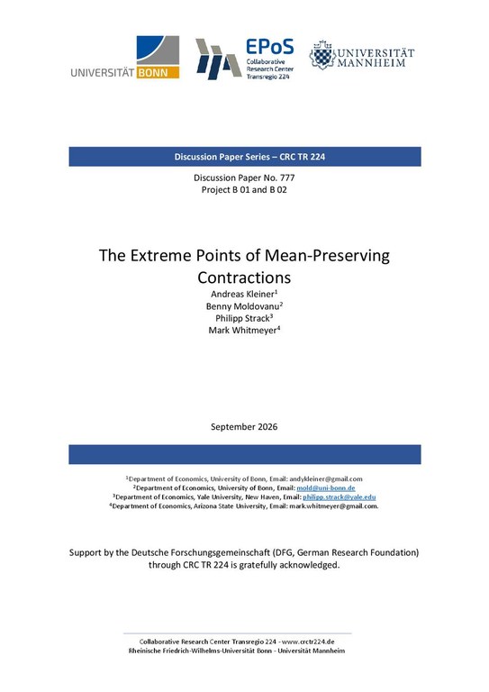 The Extreme Points of Mean-Preserving Contractions