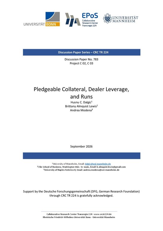 Pledgeable Collateral, Dealer Leverage, and Runs