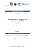 Market Inquiries for Digital Markets: Lessons from South Africa