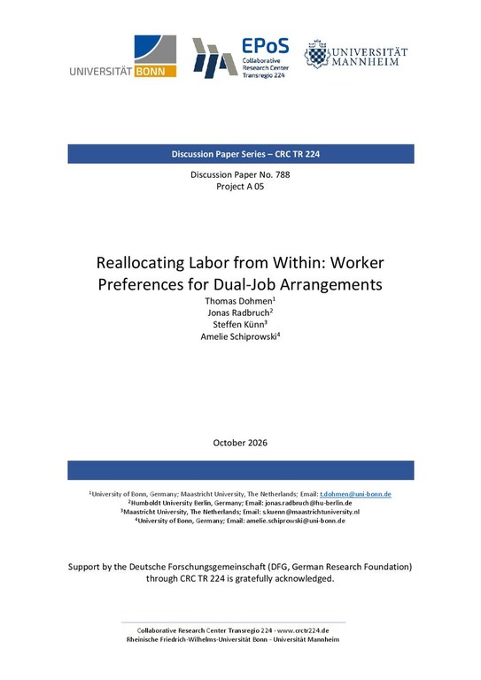 Reallocating Labor from Within: Worker Preferences for Dual-Job Arrangements